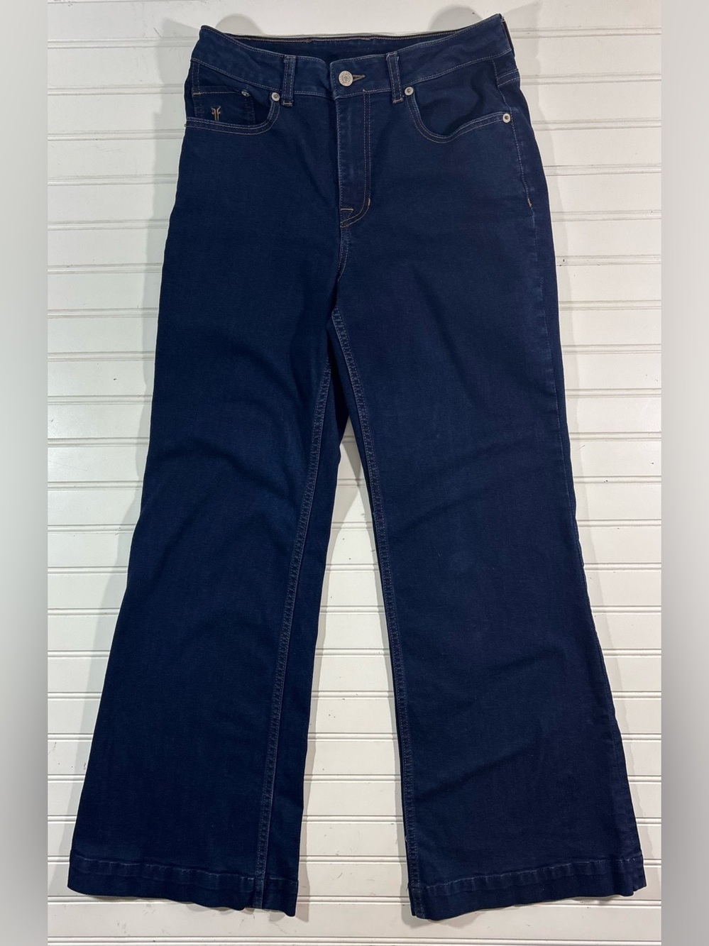 Frye Wide Legs Jeans Dark Wash Size 27 Classic Minimalist